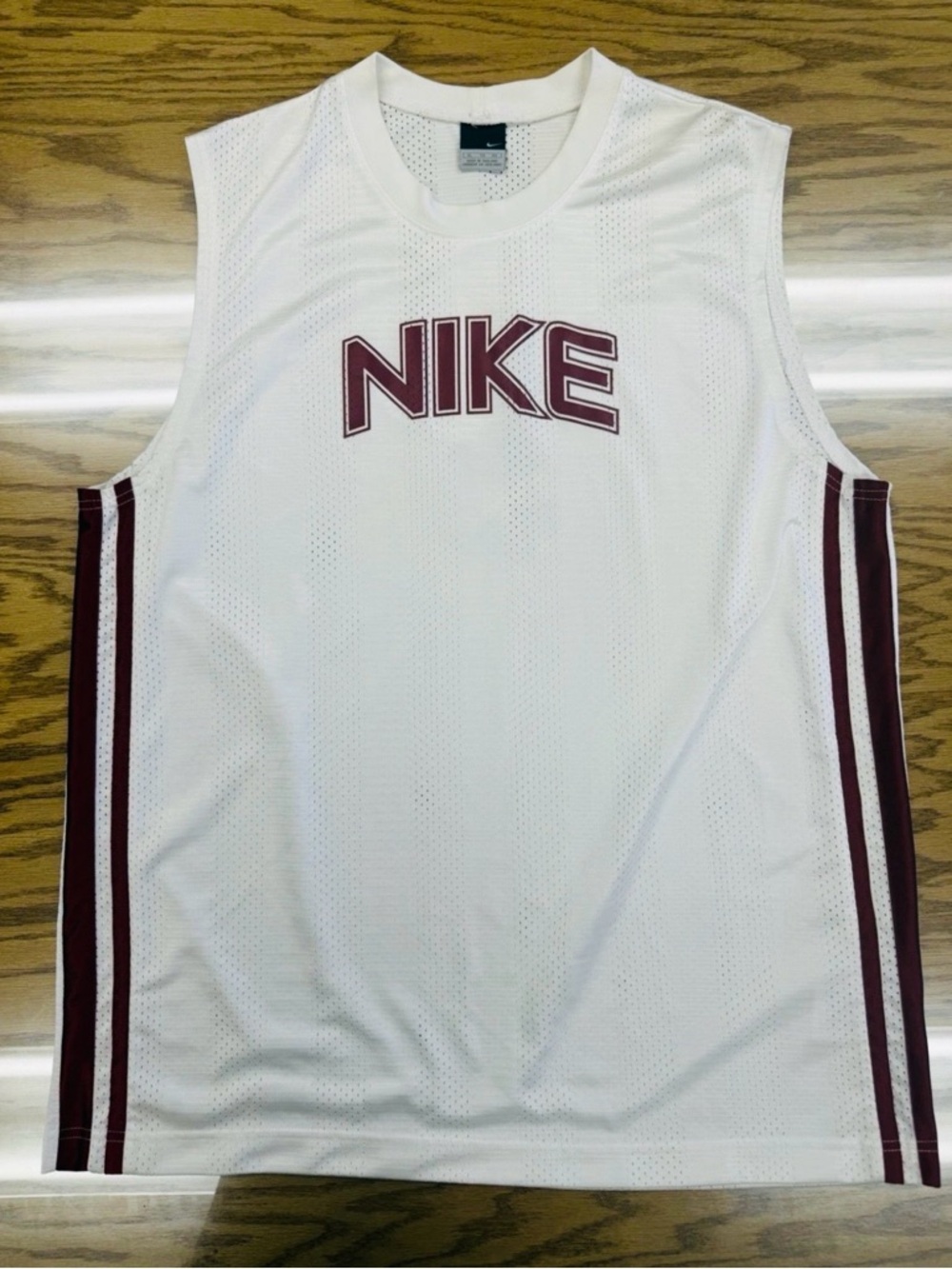 Vintage Nike Basketball Jersey Spellout Maroon #5 NBA 90s NSW XL - 23 x 30.5